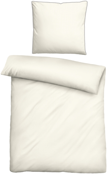 biberna Pique Bettwäsche 0290500 UNI, natur, 1x 155x200 cm + 1x 80x80 cm