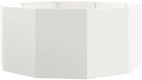 vidaXL Pflanzkübel Weiß 120 x 120 x 50 cm Stahl 883746