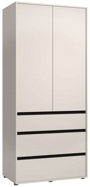 INOSIGN Kleiderschrank Corbet Schlafzimmerschrank, Drehtürenschrank, Wäscheschrank TOPSELLER 93 cm breit, 3x Schubladen, Kleiderstange, ABS schutzkanten
