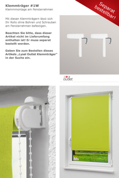 Lysel Outlet - Basisrollo Tageslicht Gelbgrün, (B x H) 82.50cm x 175cm in grün/gelbgrün Bild 8