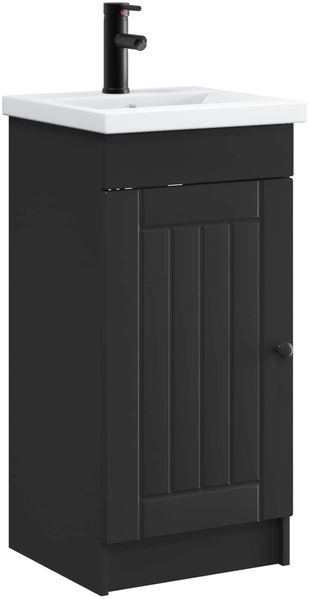 vidaXL Badezimmerschrank mit Waschbecken Schwarz 42 x 40 x 84,5 cm 890025