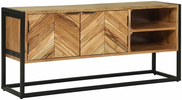 vidaXL TV-Schränk Braun 110 x 30 x 50 cm Massivholz Akazie 374111