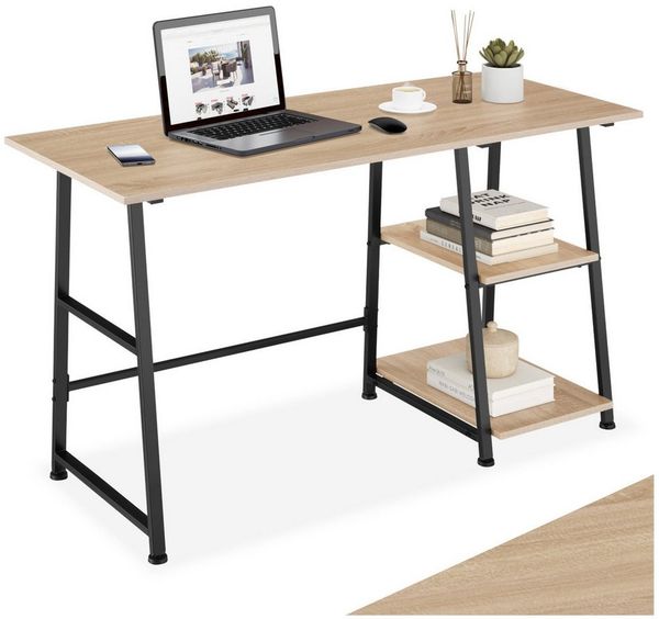 tectake Schreibtisch Paisley (1-St, 1 tlg), Rustikaler Schreibtisch im schnörkellosen Industrial Style