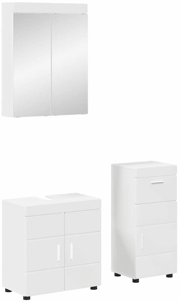 vidaXL Badezimmermöbel-Set TULUM 3 pcs Weiß 60 x 34 x 63 cm 3398024