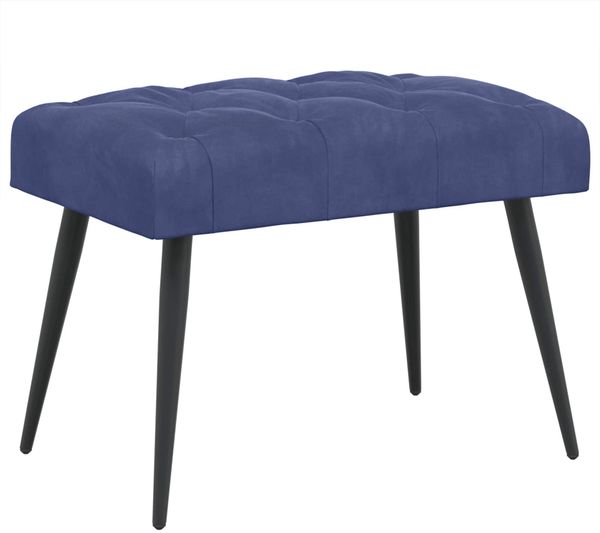 vidaXL Bank mit Knopfheftung Polizeiblau 60 x 40 x 45 cm Samt 42038555