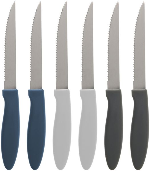 STEAKMESSERSET 6TLG 20,5 CM 3 FARBEN IM SET