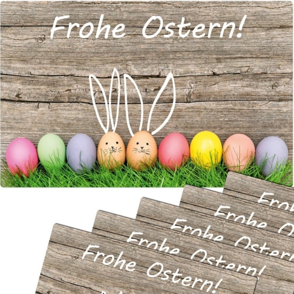 matches21 HOME & HOBBY Platzset Abwaschbare Tischsets 6er Set Frohe Ostern Osterhasen, (6-St), Platzsets als Tisch-Untersetzer und Tisch-Deko für Esstisch Teller