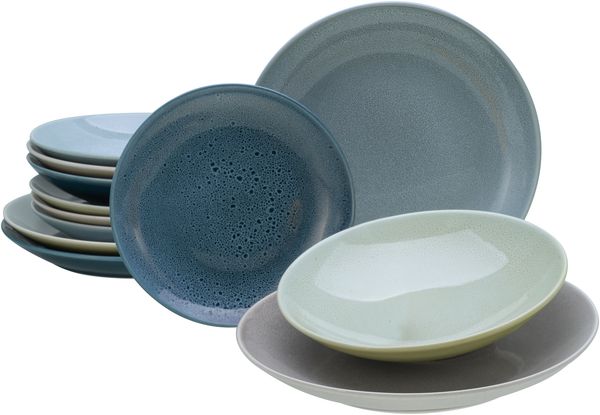 Reactive Aqua, Tellerset 12-tlg (mo)