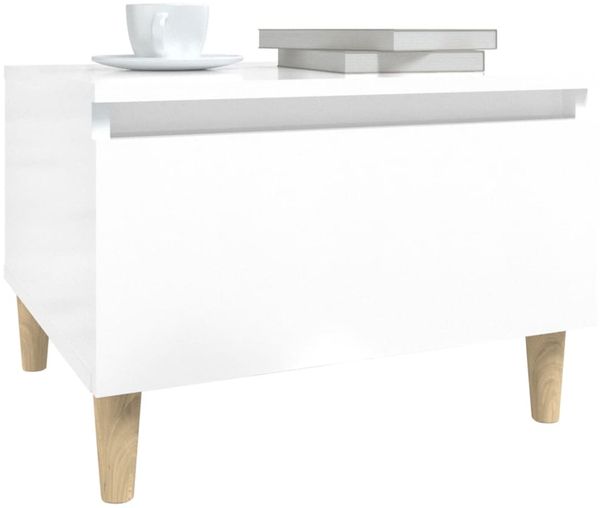 vidaXL Beistelltische 2 Stk. Hochglanz-Weiß 50x46x35 cm Holzwerkstoff 819505 Bild 5
