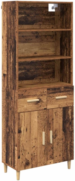 vidaXL Highboard Altholz 69,5 x 32,5 x 180 cm Holzwerkstoff 3415716
