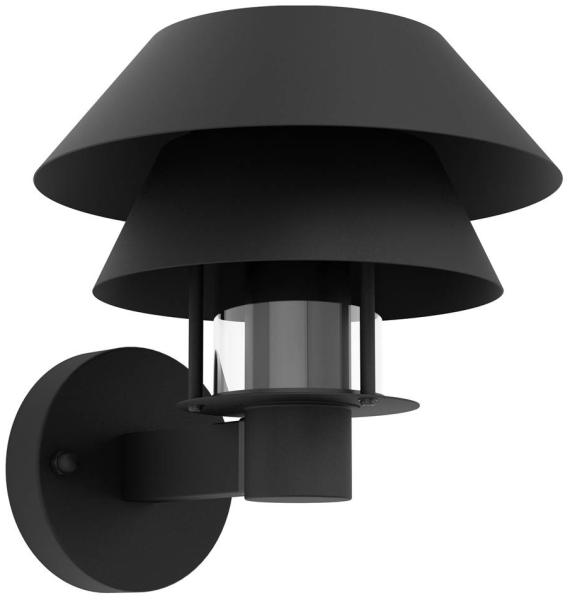 Eglo 900287 Wandleuchte CHIAPPERA schwarz, weiss E27 1X40W L:22cm B:24. 5cm H:22. 5cm dimmbar IP44