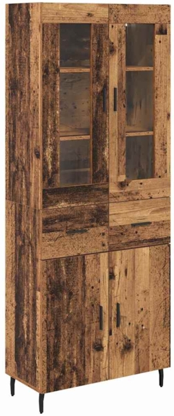 vidaXL Highboard mit Schubladen 2 pcs Altholz Holzwerkstoff 3415797