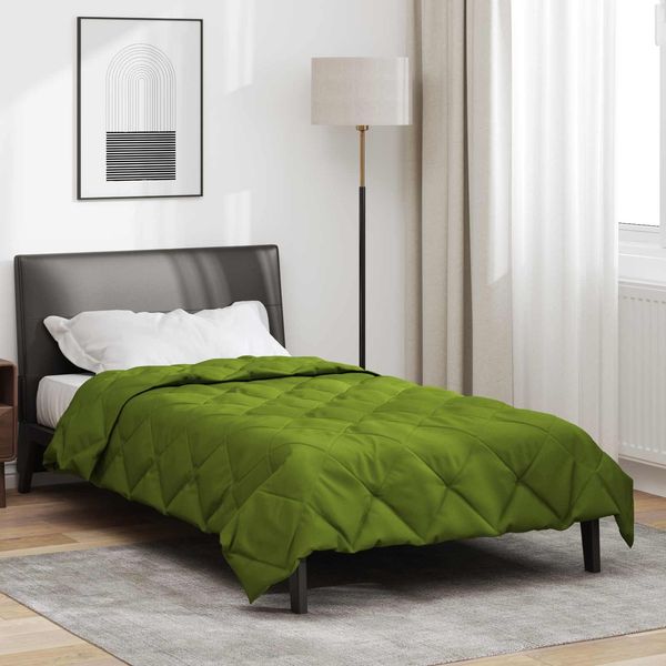 vidaXL Ganzjahresbettdecke Grün 155 x 200 cm Mikrofaser 42025550