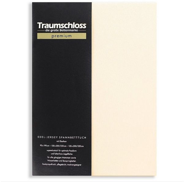 Traumschloss Spannbettlaken Premium, Jersey, Gummizug: rundum, (1 Stück), 165g/m², 95% gekämmte Mako Baumwolle, 5% Elasthan