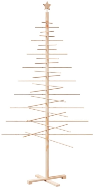 vidaXL Weihnachtsbaum Holz zum Schmücken 210 cm Massivholz Kiefer 4019695