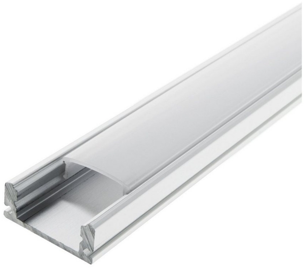 2m Aluprofile Alu Schiene Leiste Profil LED Kanal Deckenanbringung für LED Strip Profil mit Milchglas Abdeckung Profil A