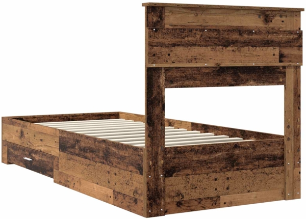 vidaXL Bettrahmen mit Schubladen mit Kopfteil Holzwerkstoff 3410033 Bild 8
