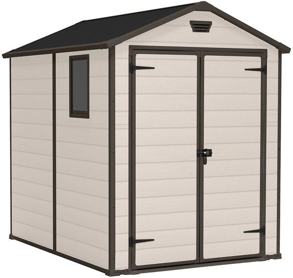 Dmora Gartenhaus Cranbrook, Gartenhütte, Gartenhaus, Werkzeugschuppen, 186x237 h227 cm, Beige