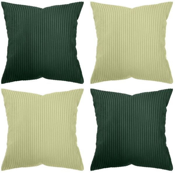 Amilian Kissenhüllen - 4er Set Kissenbezug - Zierkissenbezüge - Kissenbezüge, (4 Stück), 40x40 cm, Kissenhülle für Sofakissen, Dekokissen, Kissen, Zierkissen
