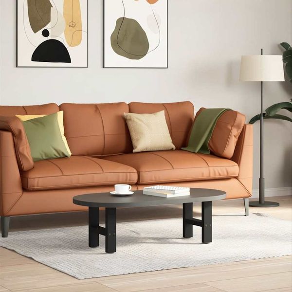 vidaXL Couchtischbeine Schwarz 2 Stk. 40x(30-31) cm Stahl 4013256