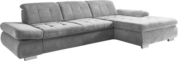 Die PlanBar Ecksofa MP-IN17004 L-Form, wahlweise mit Bettfunktion, Sitztiefen- und Kopfteilverstellung