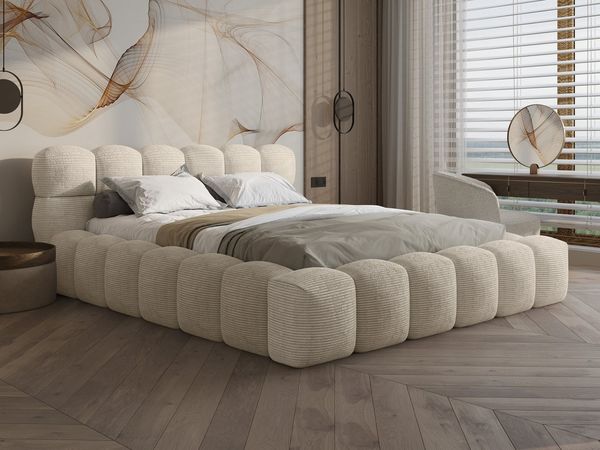 wonello Polsterbett Lucca (das Original), Bett mit Bettkasten und Lattenrost – eleganter Cord-Stoff