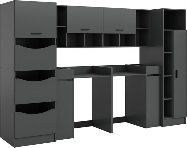 Waschmaschinenumbau Set B/H/T: 306x195x68 cm in anthrazit Nachbildung und --