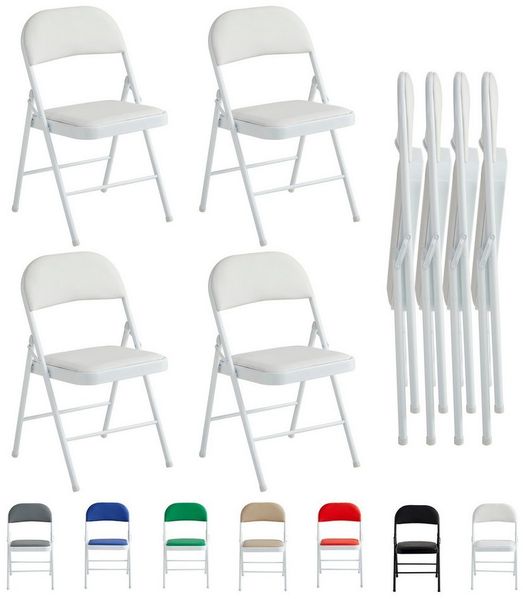 MCC direct Klappstuhl Kunstleder Klappstuhl gepolstert im 1er, 2er, 4er und 6er Set (4 St)