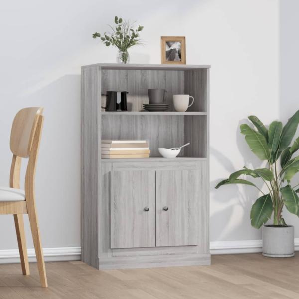 vidaXL Highboard Grau Sonoma 60x35,5x103,5 cm Holzwerkstoff 816318