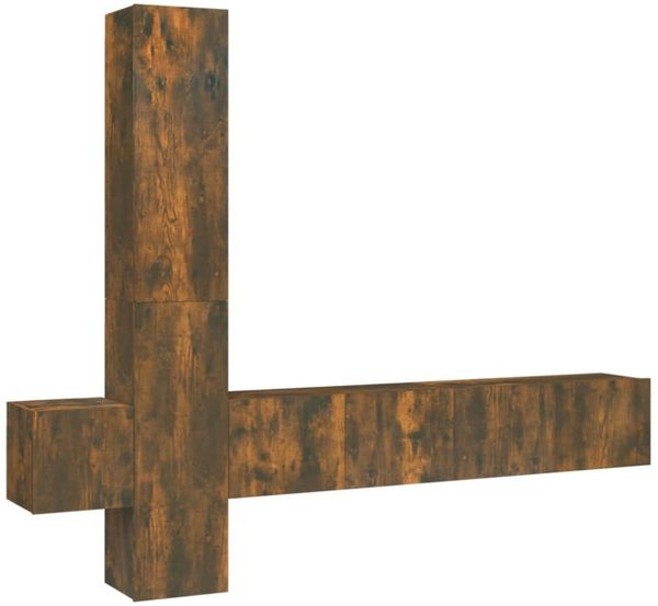 5-tlg. TV-Schrank-Set Räuchereiche Holzwerkstoff [3114251] Bild 12