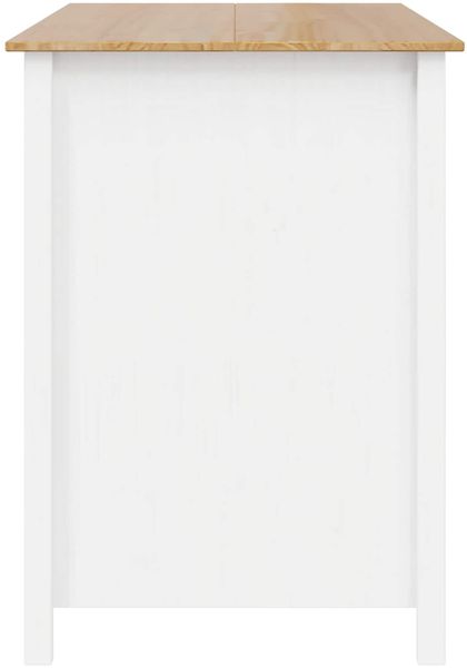 vidaXL Kücheninseln HILL Weiß 112 x 66 x 90 cm Massives Kiefernholz 42025036 Bild 5