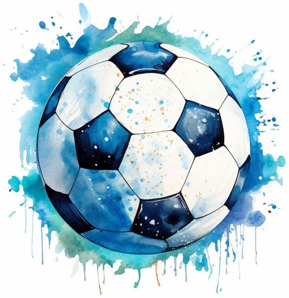 nikima Wandtattoo 274 Wandtattoo Fußball blau schwarz Fussball