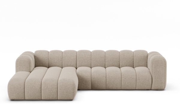 Micadoni Modulares Ecksofa Lupine 4-Sitzer Links Chenille Eden Dunkelbeige