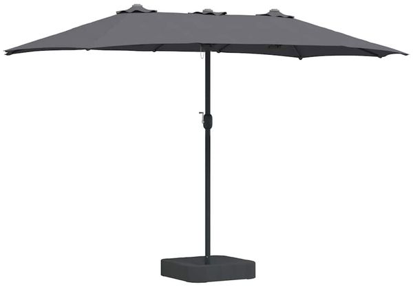 Garten-Sonnenschirm, Terrassenschirm Anthrazit 385 x 209 x 244 cm