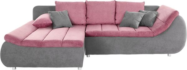 Home affaire Ecksofa Imola, elegant und modern, aktuelle Steppung im Sitz, bequem, L-Form, frei im Raum stellbar, wahlweise mit Bettfunktion und Bettkasten
