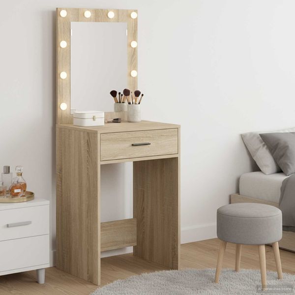 Schminktisch, Frisiertisch Sonoma-Eiche 50 x 41 x 135 cm Holzwerkstoff