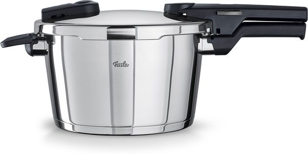 Fissler Schnellkochtopf Vitaquick® Dampfkochtopf Edelstahl 2 Garstufen Induktion, Edelstahl 18/10 (2-tlg), Made in Germany