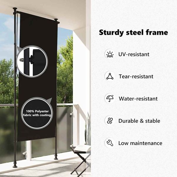 vidaXL Außenrollo 120 x 270 cm Anthrazit 145936 Bild 8