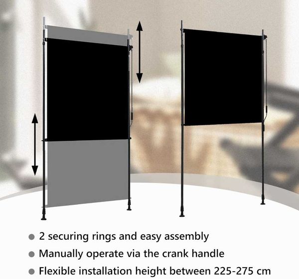 vidaXL Außenrollo 120 x 270 cm Anthrazit 145936 Bild 9