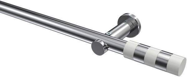 Gardinenstangen-Set Platon Mavell 480 cm (geteilt in 3 x 160 cm), 1-läufig (ohne Ringe), 20 mm Ø Chrom