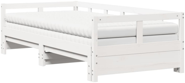 vidaXL Tagesbett Ausziehbar mit Matratzen 90x200 cm Massivholz Kiefer 3321042