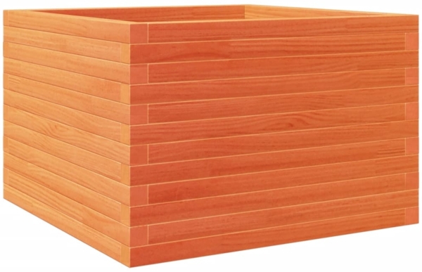 vidaXL Pflanzkübel Wachsbraun 70x70x46 cm Massivholz Kiefer 3282416