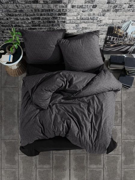yadetextil Bettwäsche Bettwäsche 135x200, 155x220, 200x200, 200x220 I 240x220 cm Monza V1, Renforce, Bettwäsche-Set 135x200 cm. 2 teilig, Baumwolle Bettbezug anthrazit