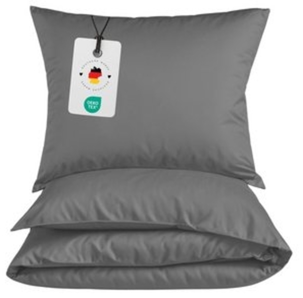 Carpe Sonno Bettwäsche Mikrofaser Bettwäsche 135x200 155x220 200x200 Einfarbig Atmungsaktiv, Mikrofaser, 3 teilig, Uni Bettbezug 200x200 Grau - Super soft & Oeko-Tex Zertifiziert Bild 6