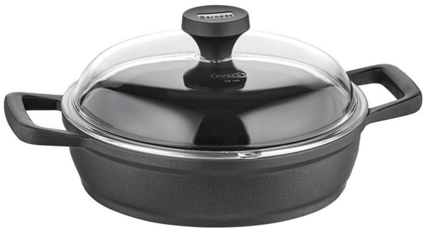 Berndes Edition 100 Servierpfanne mit Deckel, Pfanne, Aluguss, Schwarz, 28 cm, 031667