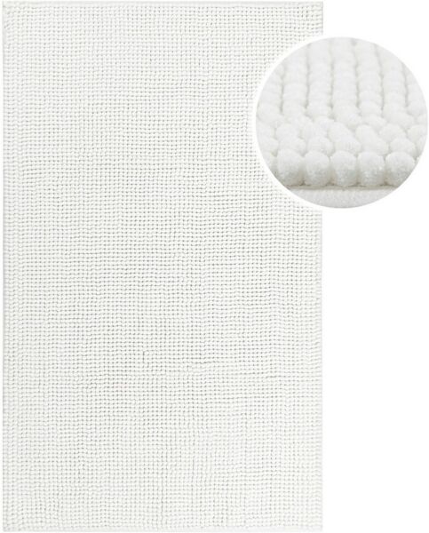 Wecon home Basics Badematte Balu, Höhe 14 mm, Polyester, rechteckig, Chenille, waschbar, rutschfest, schnell trocknend, weich, Badteppich