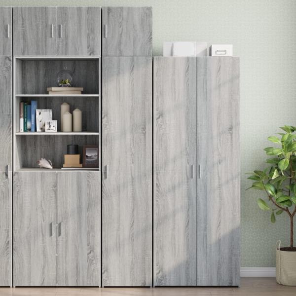 vidaXL Hochschrank Schmal Grau Sonoma 40x42,5x225 cm Holzwerkstoff 3281278