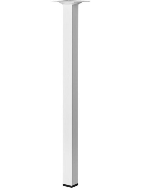 Hettich Tischbein 40 x 2,5 x 2,5 cm Stahl weiß - 1 Stück