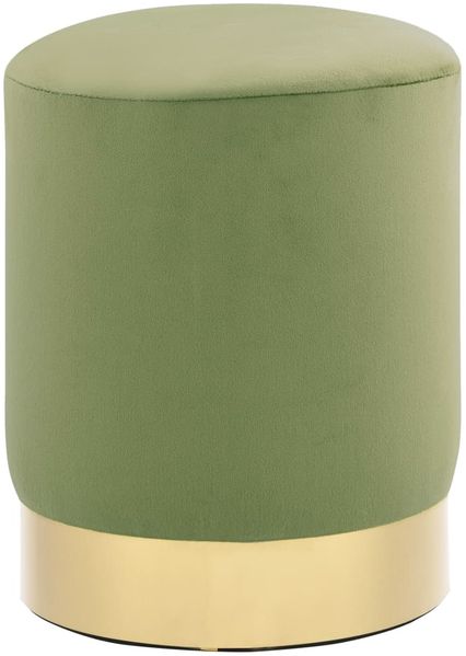vidaXL Hocker, Samt Senfgrün und Golden