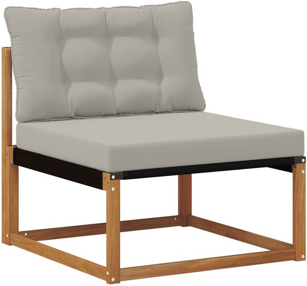 vidaXL Outdoor-Sofagarnitur Massives Akazienholz und Textilene Natur 3436311 Bild 3